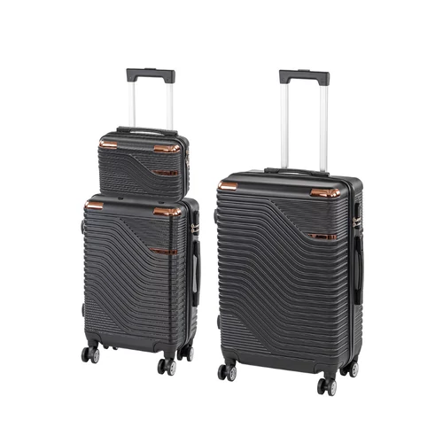 TraveLux Urban XV gurulós bőrönd szett fekete