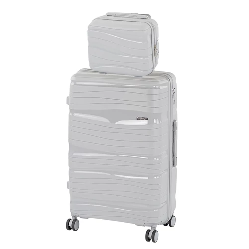 TraveLux Voyager IV gurulós bőrönd szett szürke