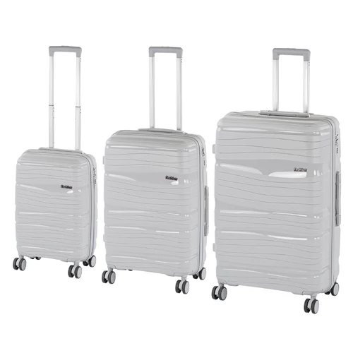 TraveLux Voyager XI gurulós bőrönd szett szürke