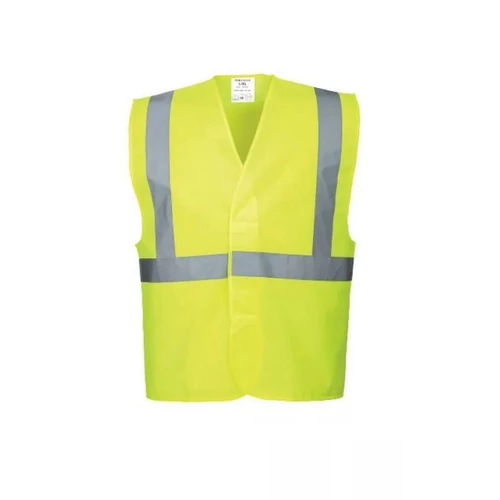 PortWest L/XL sárga mellény fényvisszaverő csíkokkal