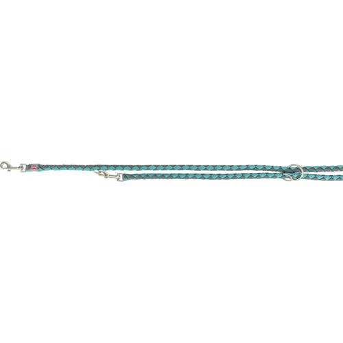 Trixie Cavo Leash - kiképzőpóráz fonott kötélből (aqua-grafit) S-M (2m/Ø12mm)