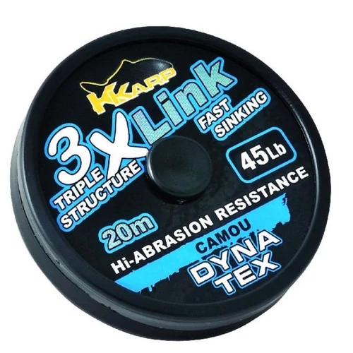 K-Karp Dyna Tex 3X-Link 20 m 35 lb camou fonott előkezsinór