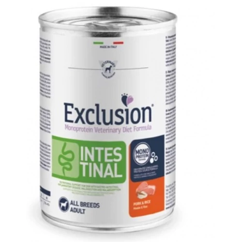 Exclusion Intestinal Pork & Rice konzerv kutyák számára 400 g