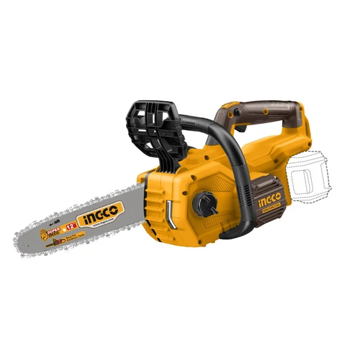 INGCO Akkus láncfűrész 300 mm szénkefe nélküli 20 V (2 x 4,0 Ah akku + töltő)