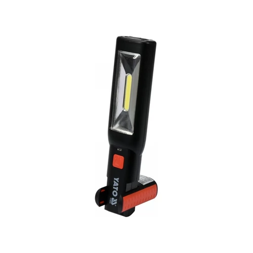 YATO akkus LED szerelőlámpa 3W COB, 250 lm, mágneses, akasztós, IP20, Li-ion