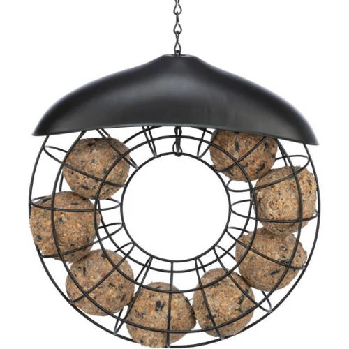 Trixie Fat Ball Feeder - faggyúgolyó tartó (fekete), 8 golyóhoz, fém, 24x8cm