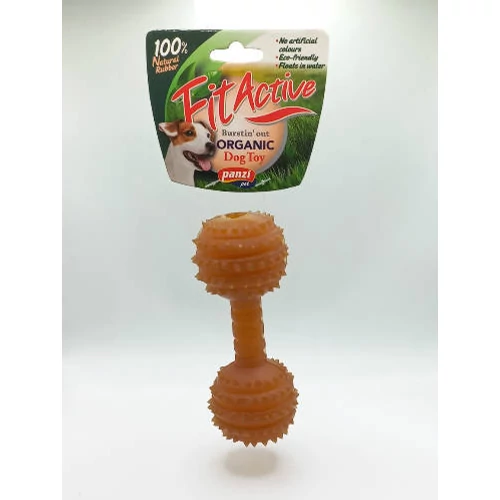 Fitactive natúr gumijáték Rugby  Dumbell M - játék kutyák részére