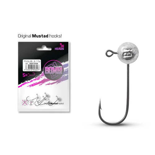 Micro jig fej Delphin BOMB! / 5db - 5g-3/0