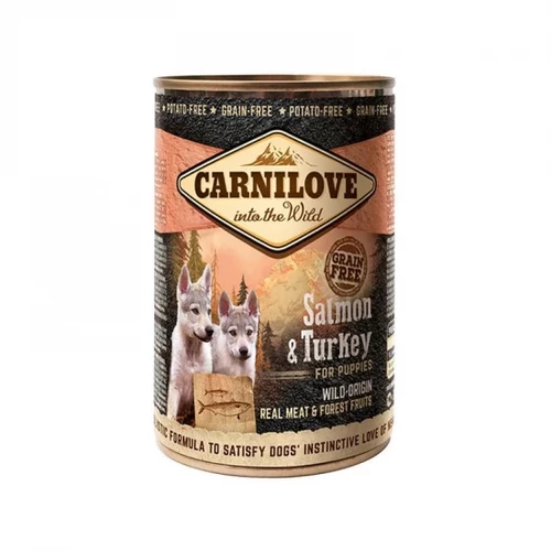 Carnilove Puppy Salmon & Turkey Can-  Lazac és Pulyka Hússal Konzerv 400g