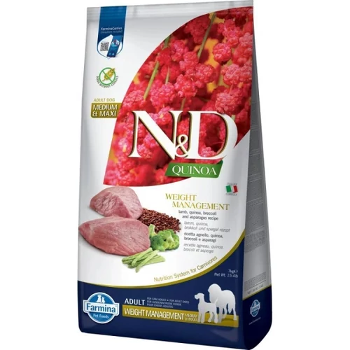 N&D Dog Quinoa Weight Management Bárány 7kg