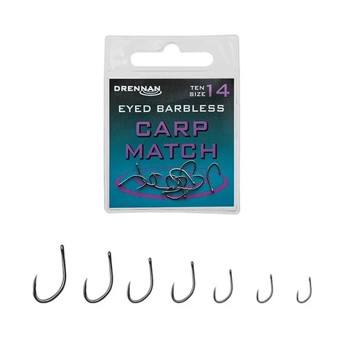 Drennan Eyed Barbless Carp Match horog 14-es