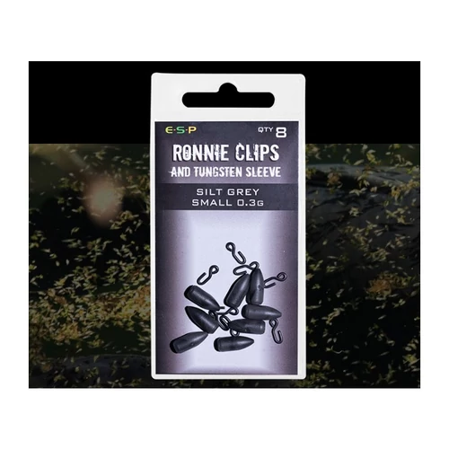 ESP Ronnie Clips and Tungsten Sleeve kapocs Iszapszürke Kicsi