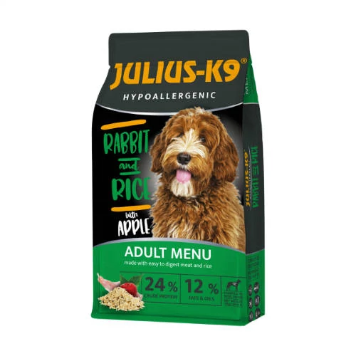 JULIUS-K9 12kg ADULT HYPOALLERGENIC Rabbit&RICE (bárány&rizs) száraztáp