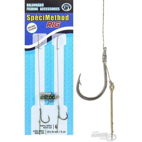HALDORÁDÓ SpéciMethod Rig - profi előkötött csalitüskés horogelőke 10 mm-es csalitüskével 6-os horoggal