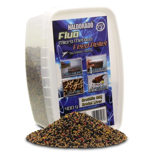 HALDORÁDÓ Fluo Micro Method Feed Pellet - Brutális Máj