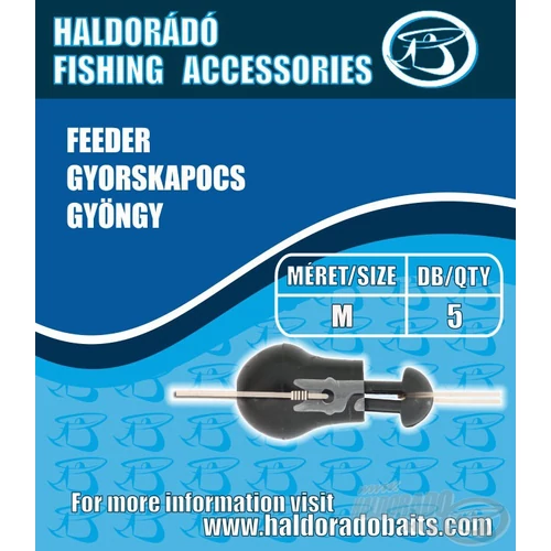 HALDORÁDÓ Feeder gyorskapocs gyöngy "M" méret