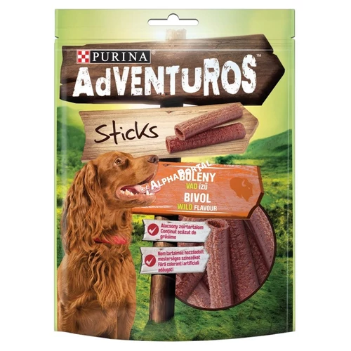 Adventuros Sticks Bölény, Vad ízű kistestű kutyáknak 90g