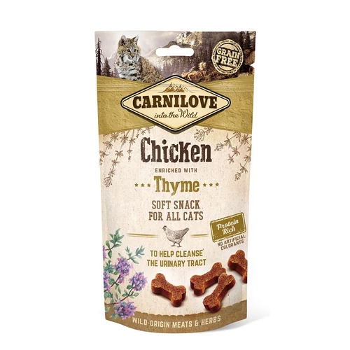 Carnilove Cat Semi Moist Snack Chicken Enriched & Thyme-  Csirke Hússal és Kakukkfűvel 50g