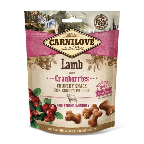 Carnilove Dog Crunchy Snack Lamb & Cranberries-  Bárány Hússal és Vörös Áfonyával 200g