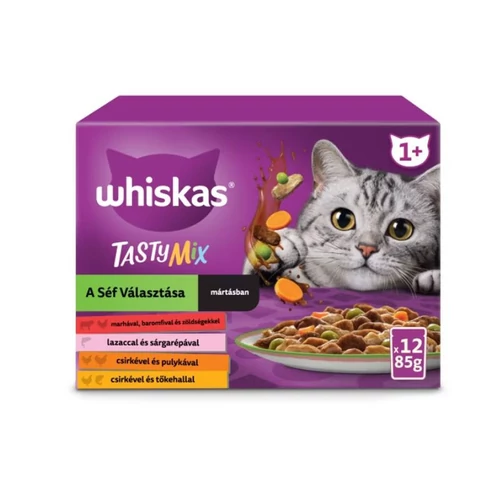 Whiskas alutasak 12-pack Tasty Mix Chef´s choice mártásban 12x85g