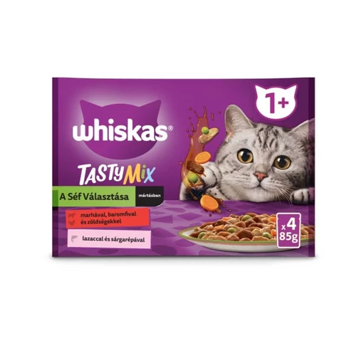 Whiskas alutasak 4-pack Tasty Mix Chef´s choice mártásban 4x85g