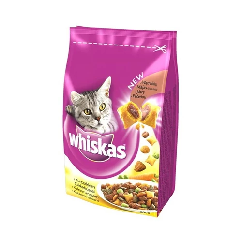 Whiskas Száraz  Csirke -Májas Falat 300g