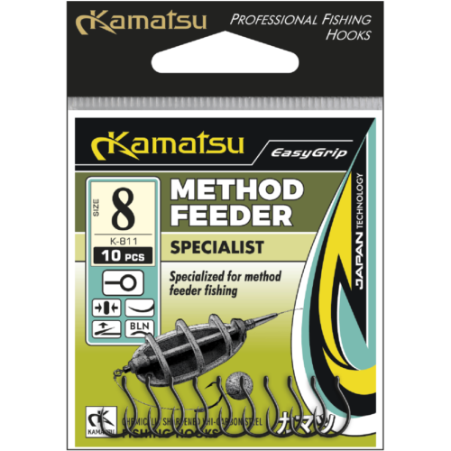 Kamatsu kamatsu method feeder specialist 10 black nickel ringed