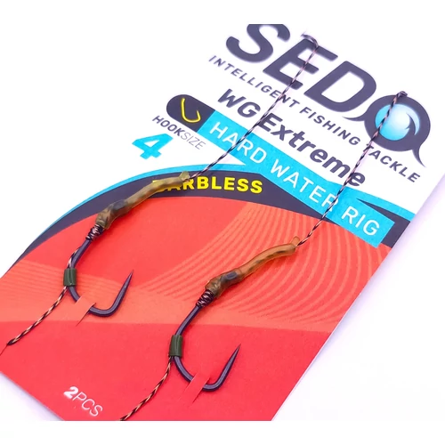 SEDO WG Extreme Barbless Hard Water Előkötött Bojlis Előke 4