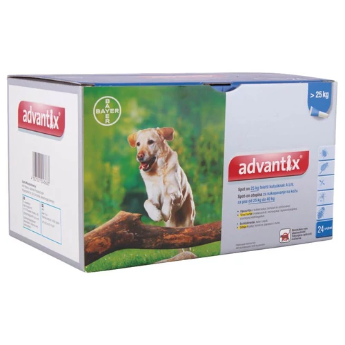 Advantix spot on 25-40 kg közötti kutyáknak A.U.V. 24 x 4 ml