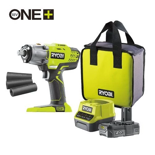 Ryobi ONE+ 18V 400Nm ütvecsavarozó szett 1x2.0Ah R18IW3-120S