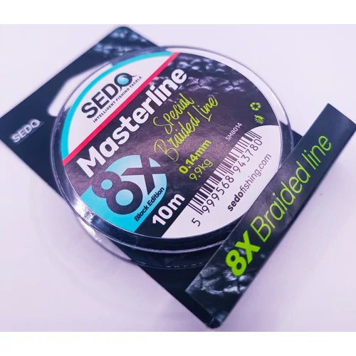 SEDO Masterline 8X Special Braid Line – Black Edition - 10m 0.14mm 9.9kg 10m