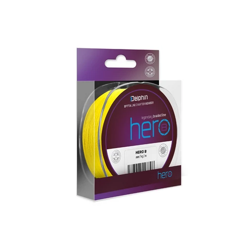 Delphin HERO 8 / fluo sárga - 0,12mm 8,2kg  300m