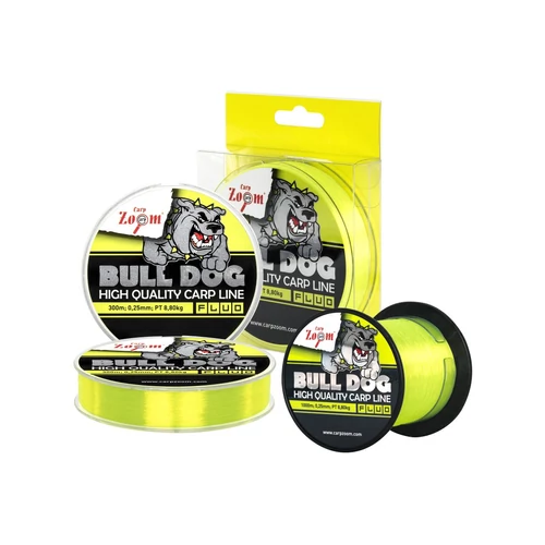 Carp Zoom CZ Bull-Dog Fluo monofil pontyozó horgászzsinór, o 0,28 mm, 1000 m, 10,75 kg, fluo zöld