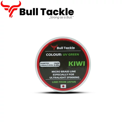 Bull Tackle - Kiwi pergető fonott zsinór UV zöld 150 m - 0.06 mm