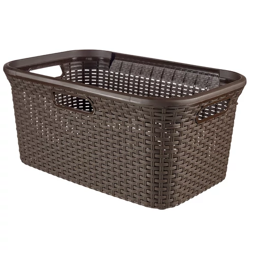 CURVER "STYLE" RATTAN HATÁSÚ RUHÁSKOSÁR  45L - Sötétbarna