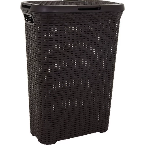 CURVER "STYLE" RATTAN HATÁSÚ SZENNYESTARTÓ 40L - Sötétbarna