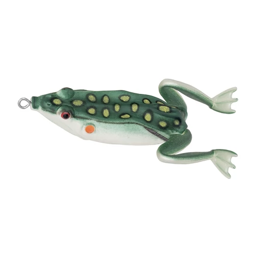 PZ Jumping Frog békautánzat, 6,5 cm, 15,5 g, sötétzöld, fehér