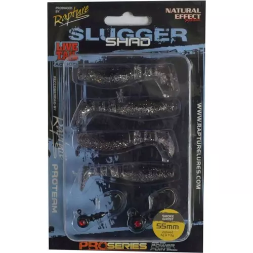 Rapture Slugger Shad Set 55 Smoke Ghost 4+2 db/csg, műcsali szett