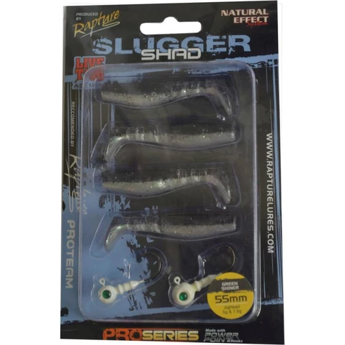 Rapture Slugger Shad Set 55geen Shiner 4+2 db/csg, műcsali szett