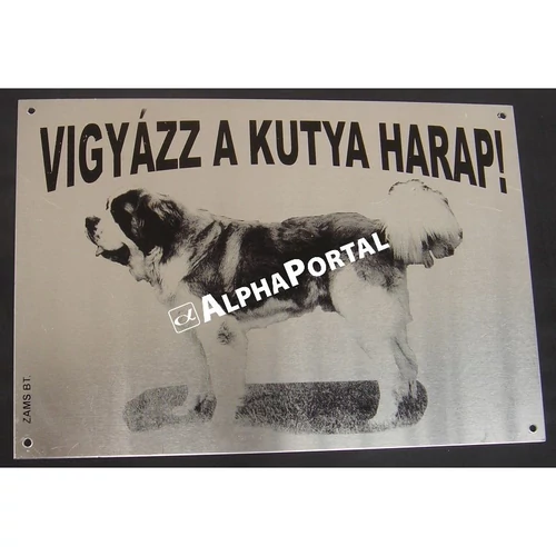 Kutya Harap Tábla Fém 8x12 (többféle)