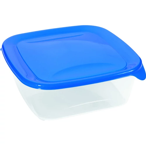 CURVER "FRESH&GO" SZÖGLETES ÉTELTARTÓ 0.8L - Transzparens/kék