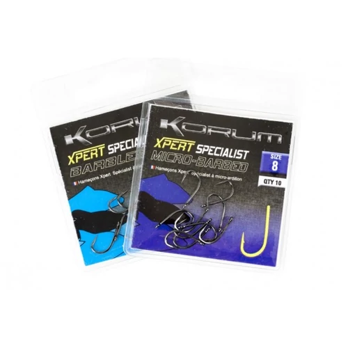Korum XPERT SPECIALIST BARBLESS HOOKS - SIZE 14