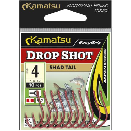 Kamatsu kamatsu drop shot shad tail 2 red ringed
