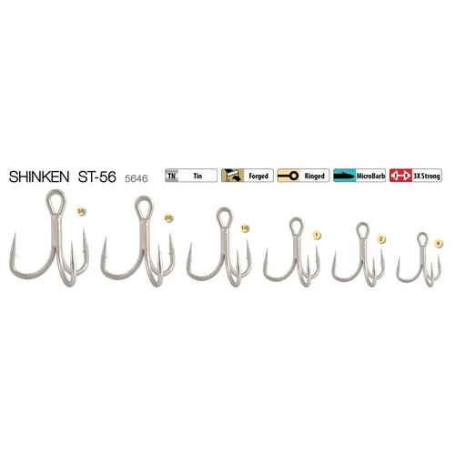 Trabucco Shinken St-56 hármas horog Tn #4 5 db/csg