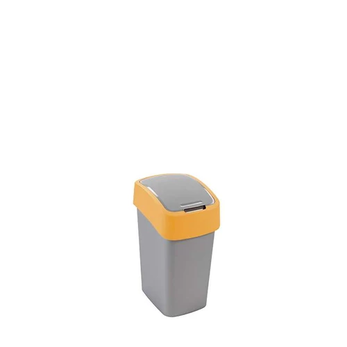 CURVER "PACIFIC FLIP BIN" BILLENŐ FEDELES SZEMETES 9L - Ezüst/narancssárga