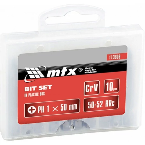 MTX PH1x50mm, 10db bitfejkészlet 45X acél tokban