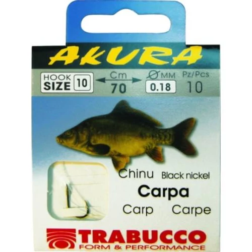 Trabucco AKURA CARP  LIBR. 06X0,25, előkötött horog