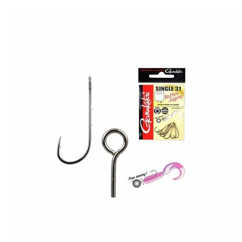 Gamakatsu SINGLE 31 HOOKS BLACK #4                