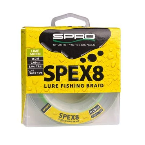 SPRO SPEX8 BRAID LIME GREEN 0.09MM 150M      